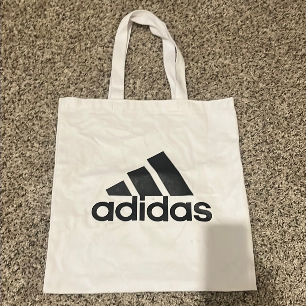 Adidas Classic White Tote with Black Logo